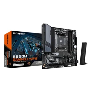 Mãe Gigabyte B550m Gaming X Wifi6 Amd Am4 Black Preto