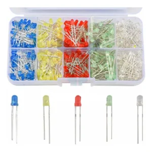 Kit 500 Pçs Diodo Difuso Led 3mm Luz Componentes Eletronicos Varias