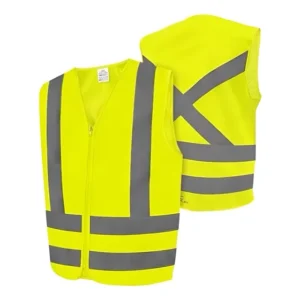 Kit 5 Colete Refletivo Vicsa Verde Com Zíper Profissional