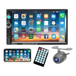 Kit Central Multimídia Mp5 Universal 2din + Câmera De Ré Kit Multimidia 2din