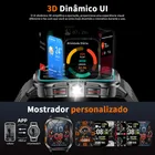 Relógio Smartwatch Esportes Lanterna Militar À Prova Choque Preto Silicone - Imagem 7