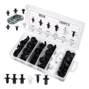 Clipe Fixação Carro 100pcs Painel Pára-lamas Rebite Plástico