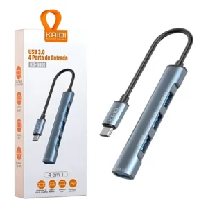 Hub Usb 3.0 Switch Cabo Extensor Régua 4portas 480mbps 5gbps Cinza-escuro