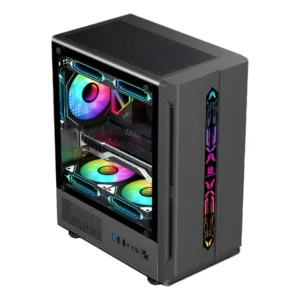 Gabinete Gamer Hayom GB1726 Micro ATX Preto Vidro Temperado Sem Fans