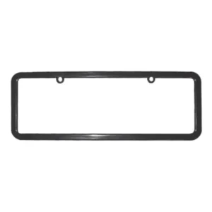Suporte Placa Mercosul Carro Moldura 405x135mm Preta Preto