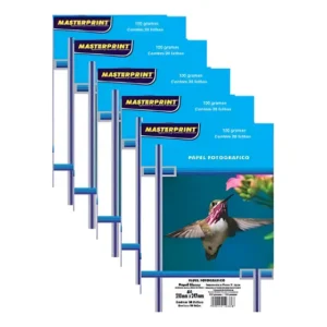 100 Folhas Papel Foto Glossy 120g A4 Brilho Prova D'agua Branco