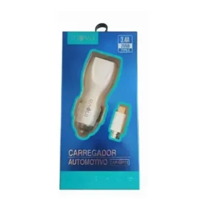 Carregador Automotivo Inova Com Cabo V8
