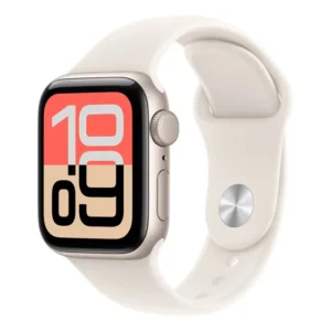 Apple Watch SE 3 GPS • Caixa estelar de alumínio – 40 mm • Pulseira esportiva estelar – P/M