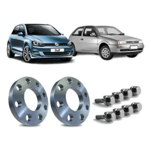 Kit Completo 2 Espaçador De Rodas 15mm Gol Golf G2 A G4