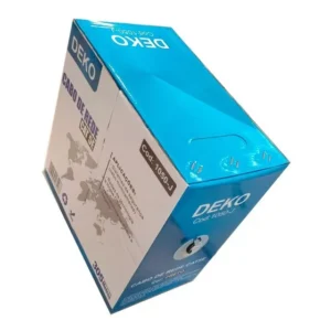 Caixa De Cabo De Rede Preto Cftv 305 Metros 4 Pares Deko Cat 5E