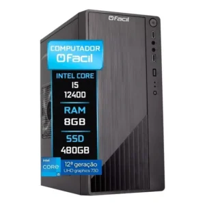 Computador Fácil Intel I5 12400 12ª 8gb Ddr4 Ssd 480gb