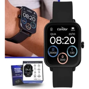 Relógio Condor Smart Preto Recebe/faz Chamadas Cosmart1aa 8p Preto