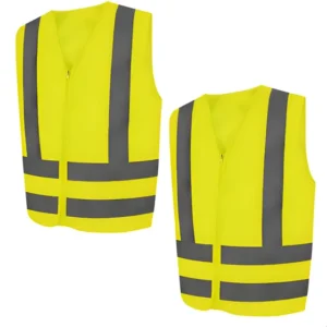 Colete Refletivo Verde Limao S/ Bolso Sinalização Kit 2