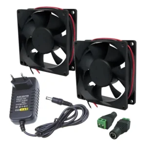 Ventilador Cooler Ventoinha 120x120x25mm 12v (2pçs) C/ Fonte