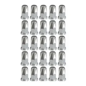 25 Capa Porca Belga Cromada Caminhao Roda 18 19 21 22 24mm