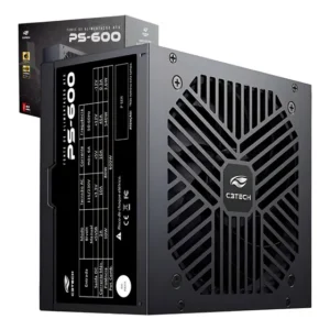 Fonte ATX 600W PS-600BK 80 Plus Bivolt Silenciosa Proteção C3Tech