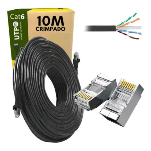 Cabo De Rede Cat6 Internet Até 1gb 10metros (rj45-blindados)