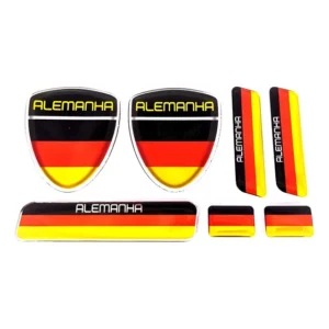 Kit Adesivos Emblema Escudo Placa Coluna Bandeiras Resinadas