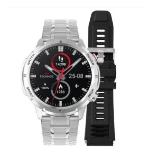 Relogio Technos Smartwatch Connet Call Tsportscaa 6k Prata Preto
