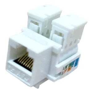 Conector Fêmea Rj45 Keystone Cat5e Branco Com 50 Peças