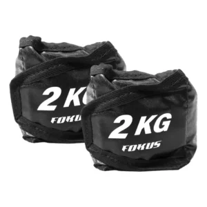 Par Caneleira 2kg Tornozeleira De Peso Exercícios Fitness Preto