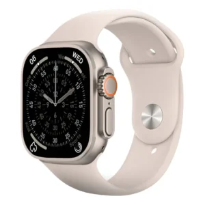 Smartwatch Ultra 4 Pro Titânio C/ Nfc Gps Amoled Prateado Bege