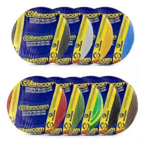 Fio Cabo Flexível 0,5mm 200m Antichamas (0,50mm²) - Cobrecom Cobertura Verde