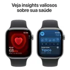 Apple Watch Series 11 GPS - Caixa cinza-espacial de alumínio – 42 mm - Pulseira esportiva preta – P/M - Imagem 6