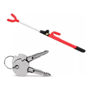 Trava Segurança Para Volante Antifurto Universal Vermelha