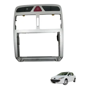 Moldura Painel Central Peugeot 307 Presence 2010 2011 Prata