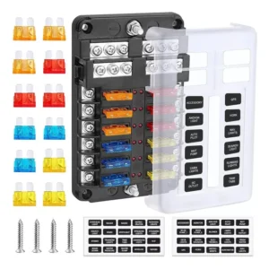 Caixa Fusível 12 Vias Barramento Eletrico Motorhome Barco