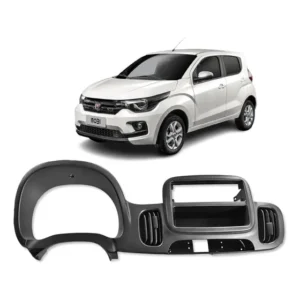 Moldura Painel Central Radio Com Difusor Ar Fiat Mobi 16/22 Cor Preto