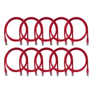 Kit 10 Cabos Patch Cord Cat6 Rj-45 1m Original Furukawa