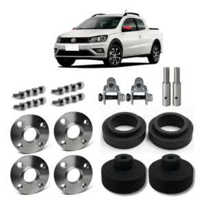 Kit Lift Suspensão 5cm + Espaçador 15mm Saveiro G5 Em Diante