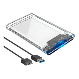 Case para HD Slim Externo Usb 3.0 Computador Ssd Hdd Sata 2.5 Notebook PC PS4 Transparente
