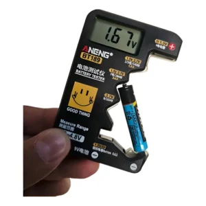 Testador Medidor Carga Energia Pilha Bateria 1.5v 9v Lcd E Preto