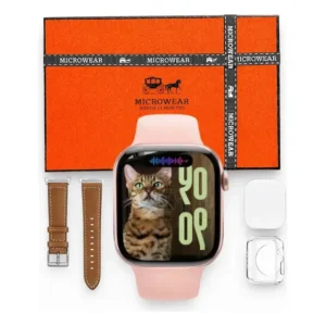 Relógio Smartwatch W11 Mini Pro Série 11 Amoled 42mm Lançamento Rosa