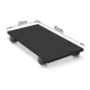 Suporte De Gabinete Cpu Computador Com Rodas Em Mdf Preto