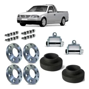 Kit Completo Elevar Saveiro Espaçador 15mm Até G4 Todas