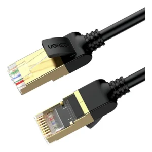 Cabo De Rede Ugreen Cat 7 Rj45 Ethernet Macho 0.5m Preto