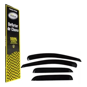 Calha Defletor De Chuva 100% Acrilica Fume Escura 4 Peças