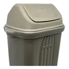 Lixeira Contêiner com Tampa Vai e Vem Sanremo Ultrarresistente 10 Litros Cor Cinza Escuro ideal para Banheiro Cozinha Varanda Escritório Uso Interno e Externo - Imagem 2