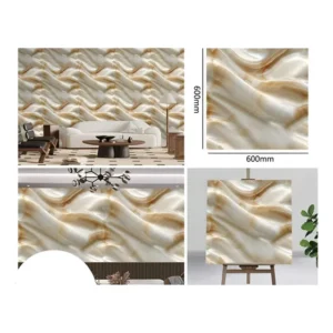 Kit C/10 Placas Adesivas Paredes Imita Porcelanato 60x60cm