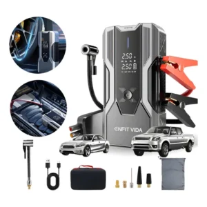 Auxiliar Partida Bateria Portátil Emergência Compressor Ar