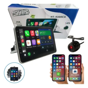 Multimídia H-tech Android 10 Pol Tela Rotatória Câmera Ré