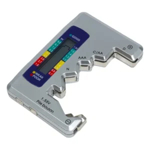 Teste Pilhas Baterias Rontek TESTE Verificador Tensão AA AAA C D N 9V Cinza