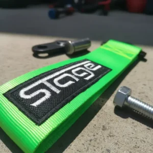 Tow Strap Hook Cinta Reboque Engate Esportivo Stage Importad Cor Verde-limão