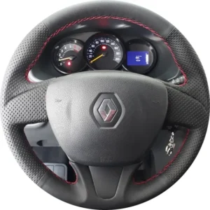 Capa De Volante Costurada Sandero 2015 A 2019 Linha Vermelha