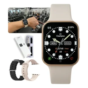 Relógio Smart Champion Unissex Troca Pulseira Novas Cores B Branco Bege