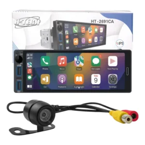 Multimídia 1din 6.9pol Carplay + Câmera De Ré 120° H-tech Preto